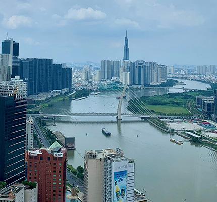 Ausblick auf Ho-Chi-Minh-Stadt.