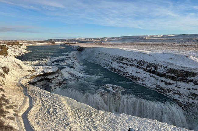 Der Gullfoss Wasserfall