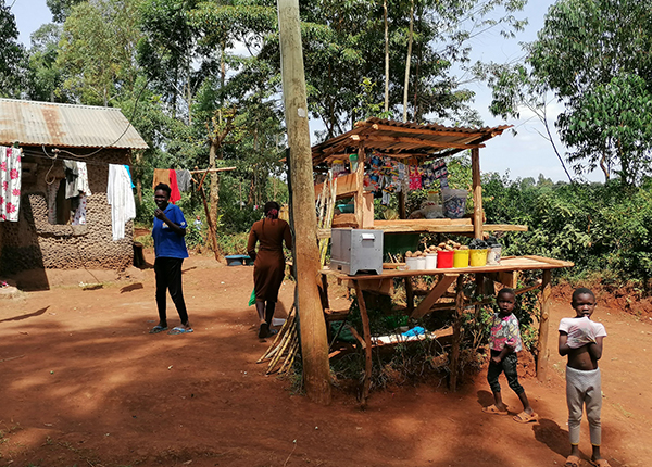 Ein Kiosk in Kenia.